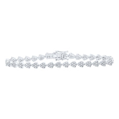 2CTW-DIA NK PEAR SHAPE FASHION BRACELET (7 INCH)