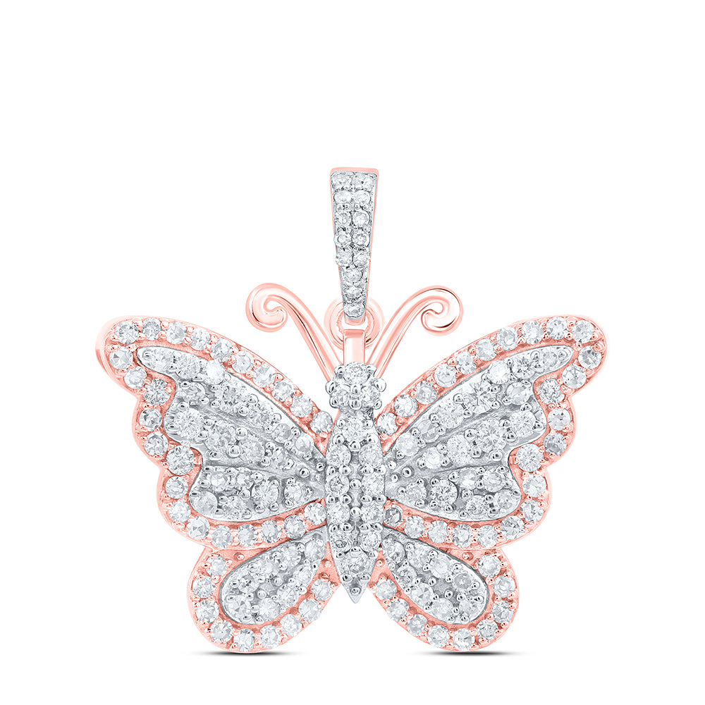3/4CTW-DIA NK BUTTERFLY FASHION PENDANT