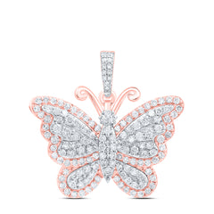 3/4CTW-DIA NK BUTTERFLY FASHION PENDANT