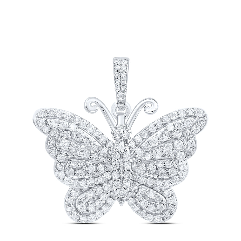 3/4CTW-DIA NK BUTTERFLY FASHION PENDANT