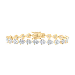 3 1/2CTW-DIA NK PEAR SHAPE FASHION BRACELET (7 INCH)