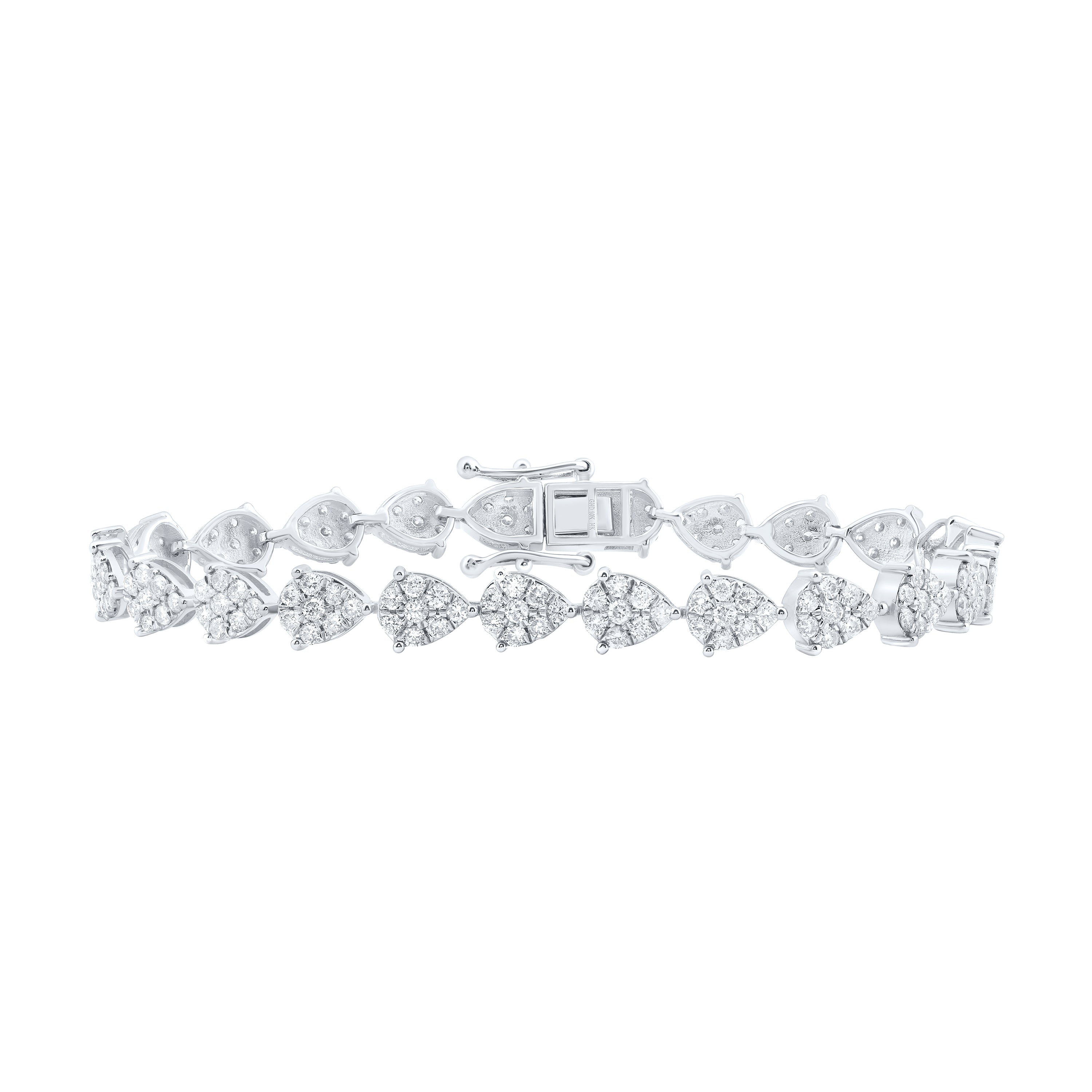 3 1/2CTW-DIA NK PEAR SHAPE FASHION BRACELET (7 INCH)