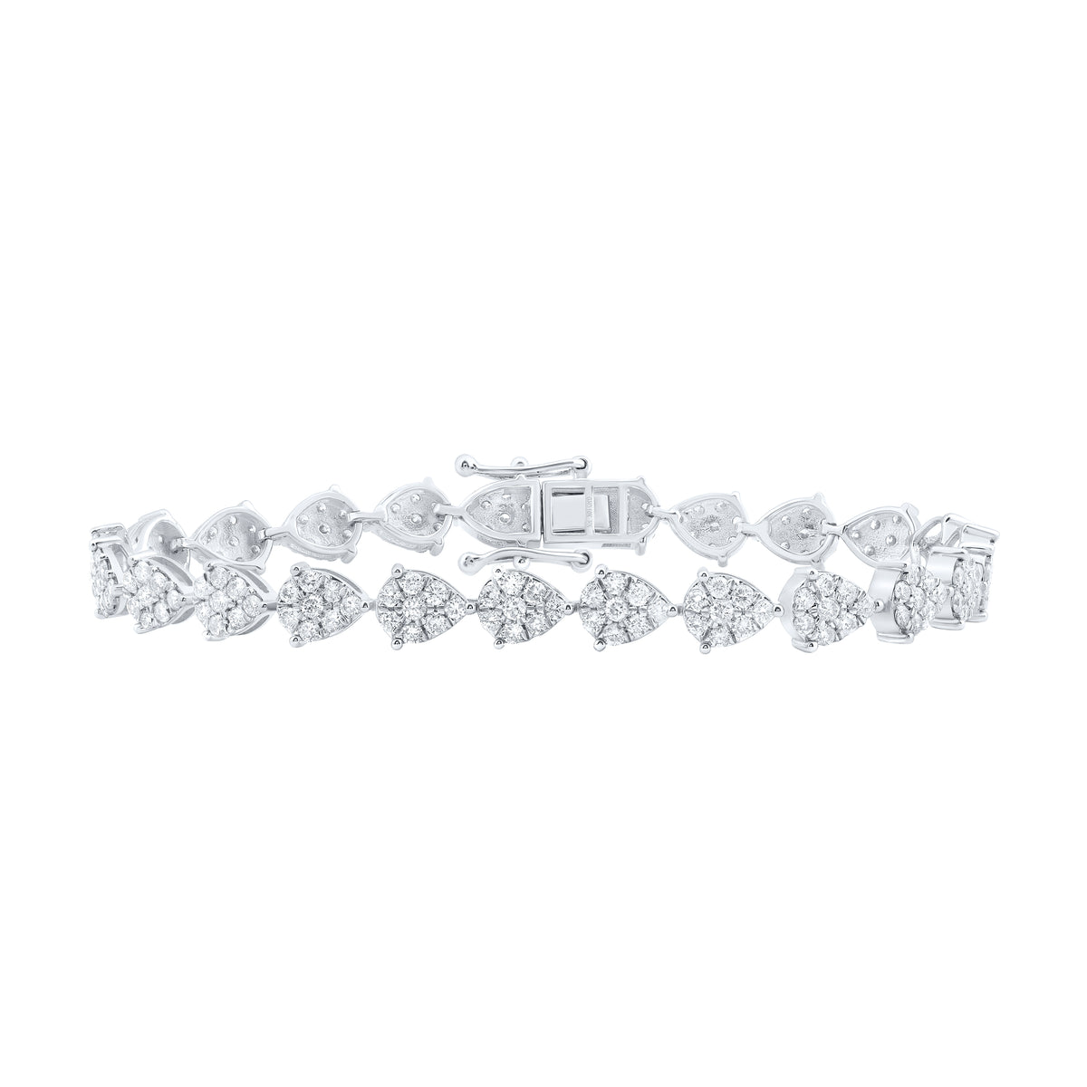 3 1/2CTW-DIA NK PEAR SHAPE FASHION BRACELET (7 INCH)