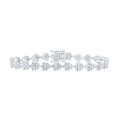 3 1/2CTW-DIA NK PEAR SHAPE FASHION BRACELET (7 INCH)