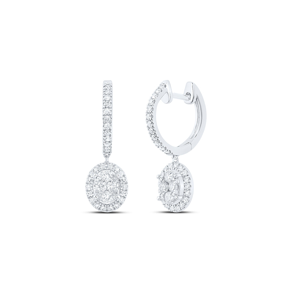 5/8CTW-DIA NK FASHION OVAL HOOPS EARRING