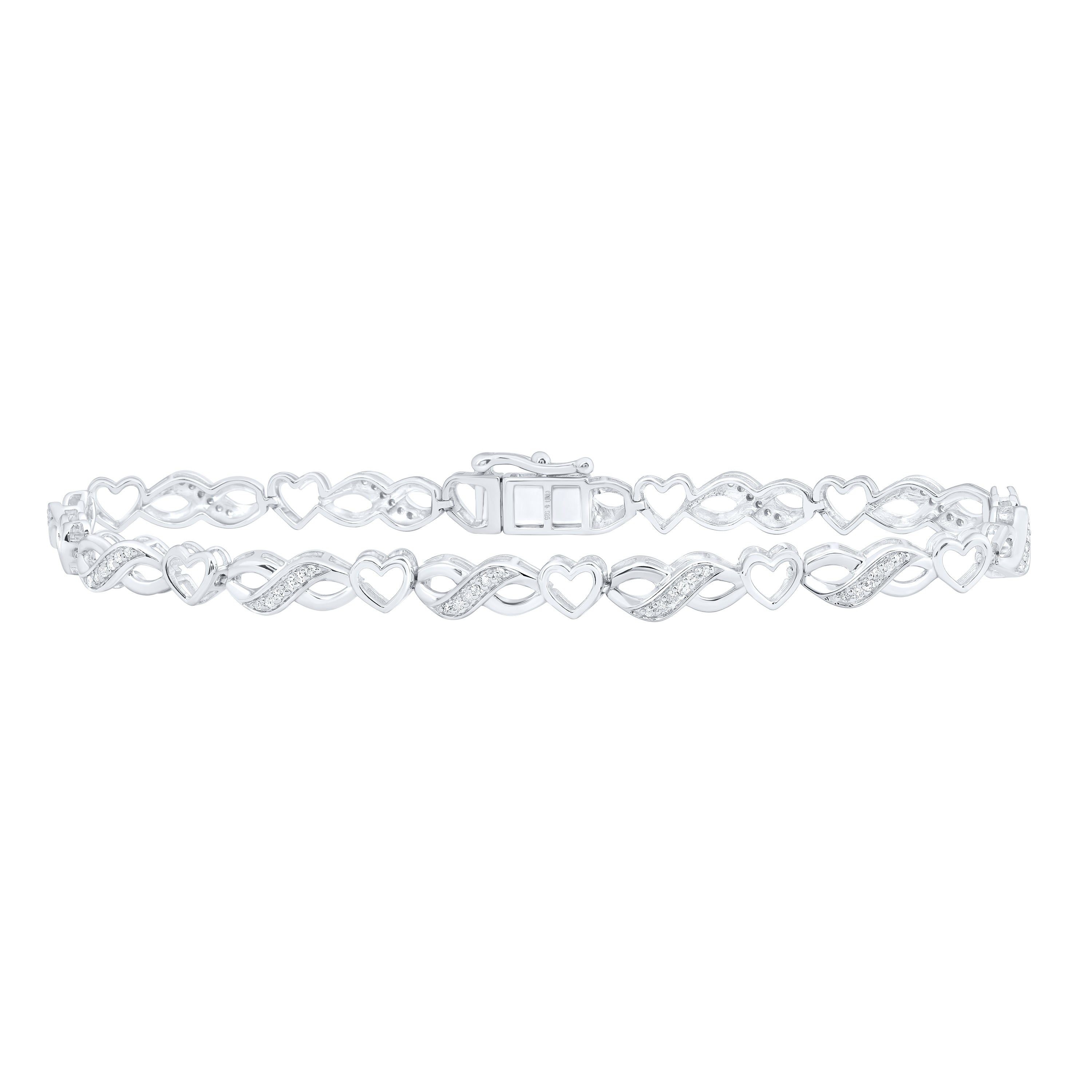 1/3CTW-DIA P1 GIFT INFINITY HEART BRACELET (7 INCH)