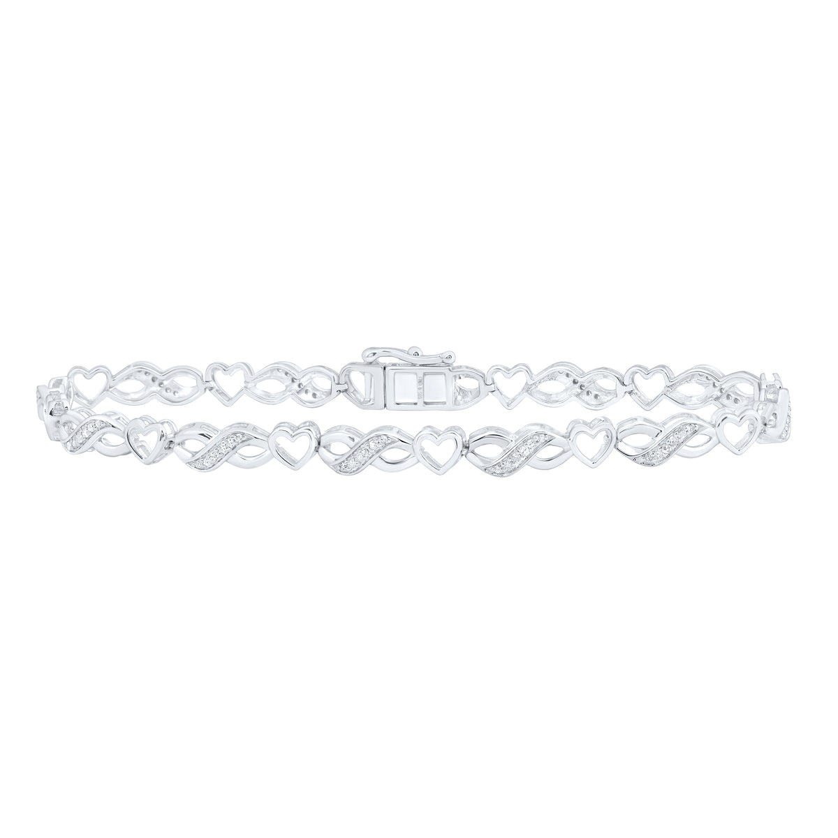 1/3CTW-DIA P1 GIFT INFINITY HEART BRACELET (7 INCH)