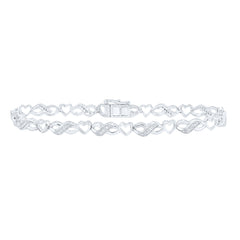 1/3CTW-DIA P1 GIFT INFINITY HEART BRACELET (7 INCH)