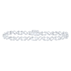 3/4CTW-DIA P1 GIFT HEART BRACELET (7 INCH)
