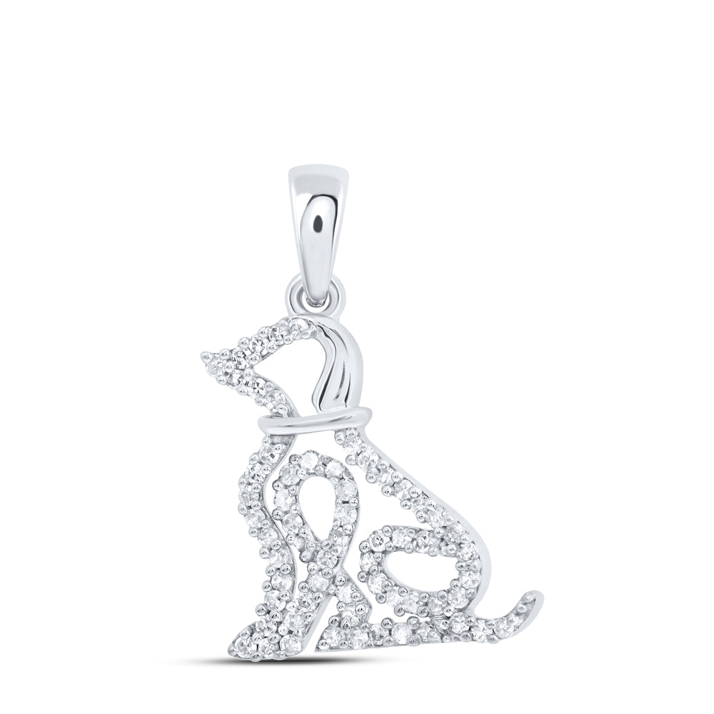 1/5CTW-DIA NK GIFT DOG PENDANT