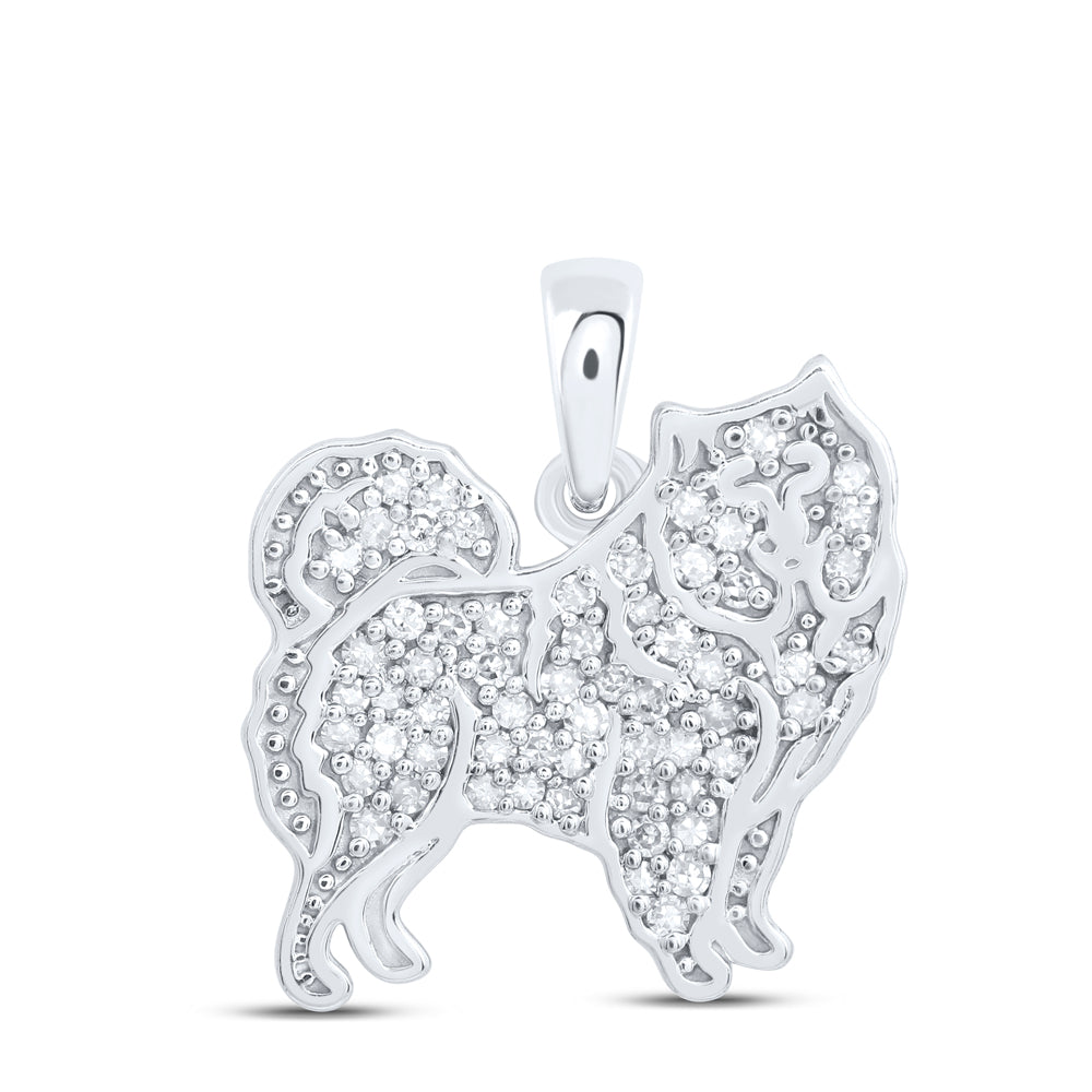 1/5CTW-DIA NK GIFT BULL DOG PENDANT