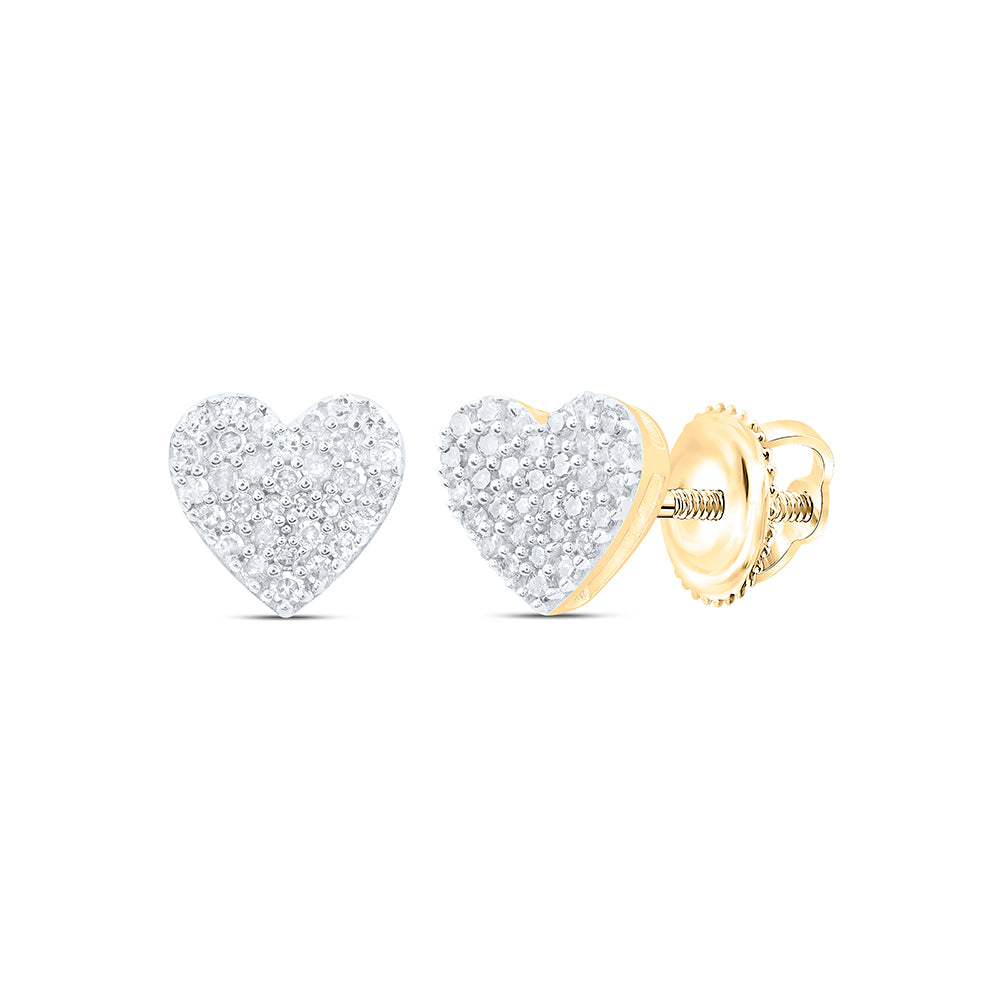 1/3CTW-DIA P1 GIFT HEART STUD EARRING