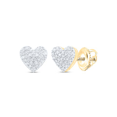 1/3CTW-DIA P1 GIFT HEART STUD EARRING