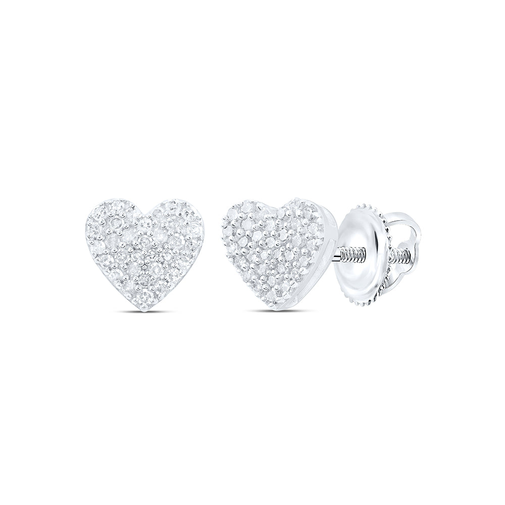 1/3CTW-DIA P1 GIFT HEART STUD EARRING