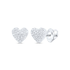 1/3CTW-DIA P1 GIFT HEART STUD EARRING