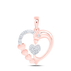 1/8CTW-DIA NK GIFT HEART DOLPHIN PENDANT