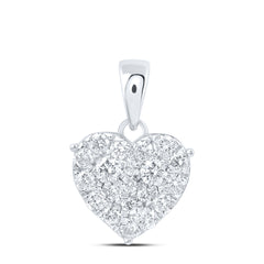 3/4CTW-DIA CN HEART PENDANT