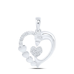 1/8CTW-DIA NK GIFT HEART DOLPHIN PENDANT