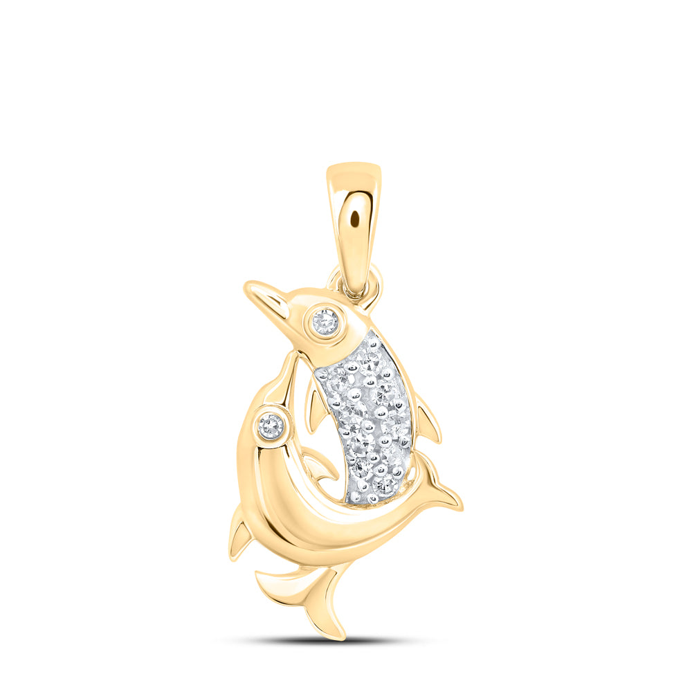 1/12CTW-DIA NK GIFT DOLPHIN PENDANT