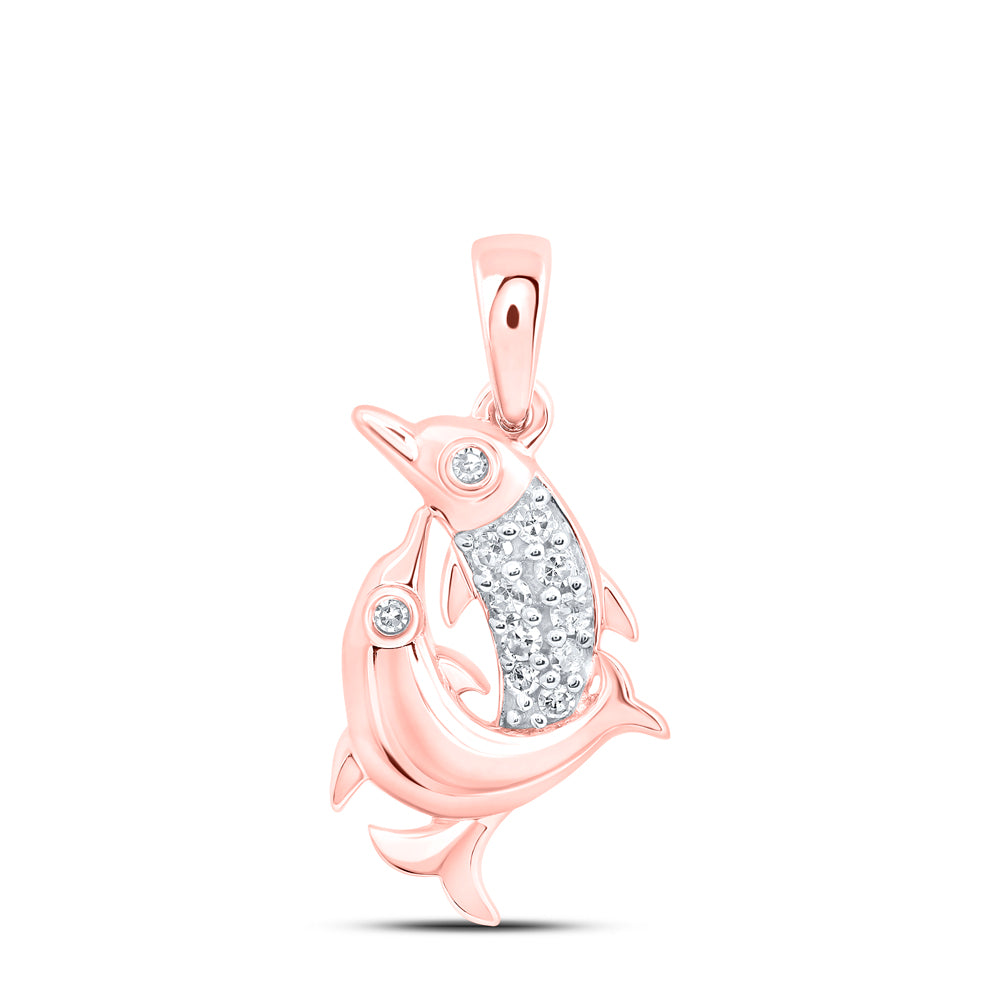 1/12CTW-DIA NK GIFT DOLPHIN PENDANT