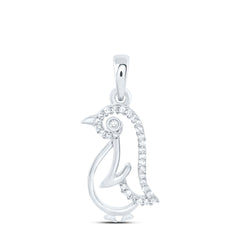 1/12CTW-DIA NK GIFT PENGUIN PENDANT