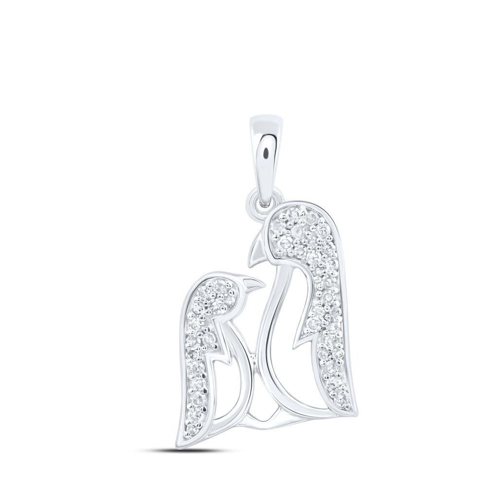 1/8CTW-DIA NK GIFT PENGUIN PENDANT