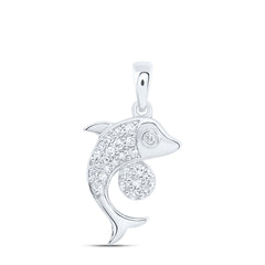 1/8CTW-DIA NK GIFT DOLPHIN PENDANT