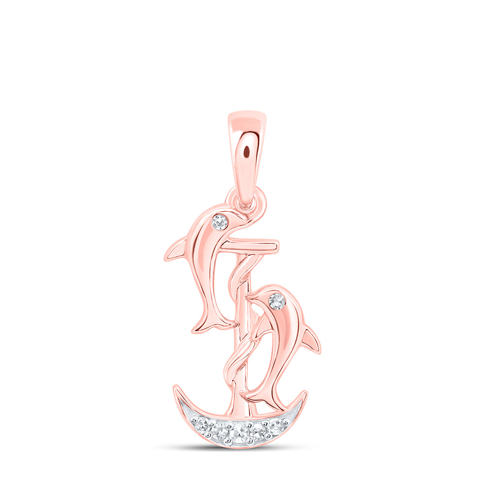 0.03CTW-DIA NK GIFT DOLPHIN PENDANT