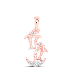 0.03CTW-DIA NK GIFT DOLPHIN PENDANT