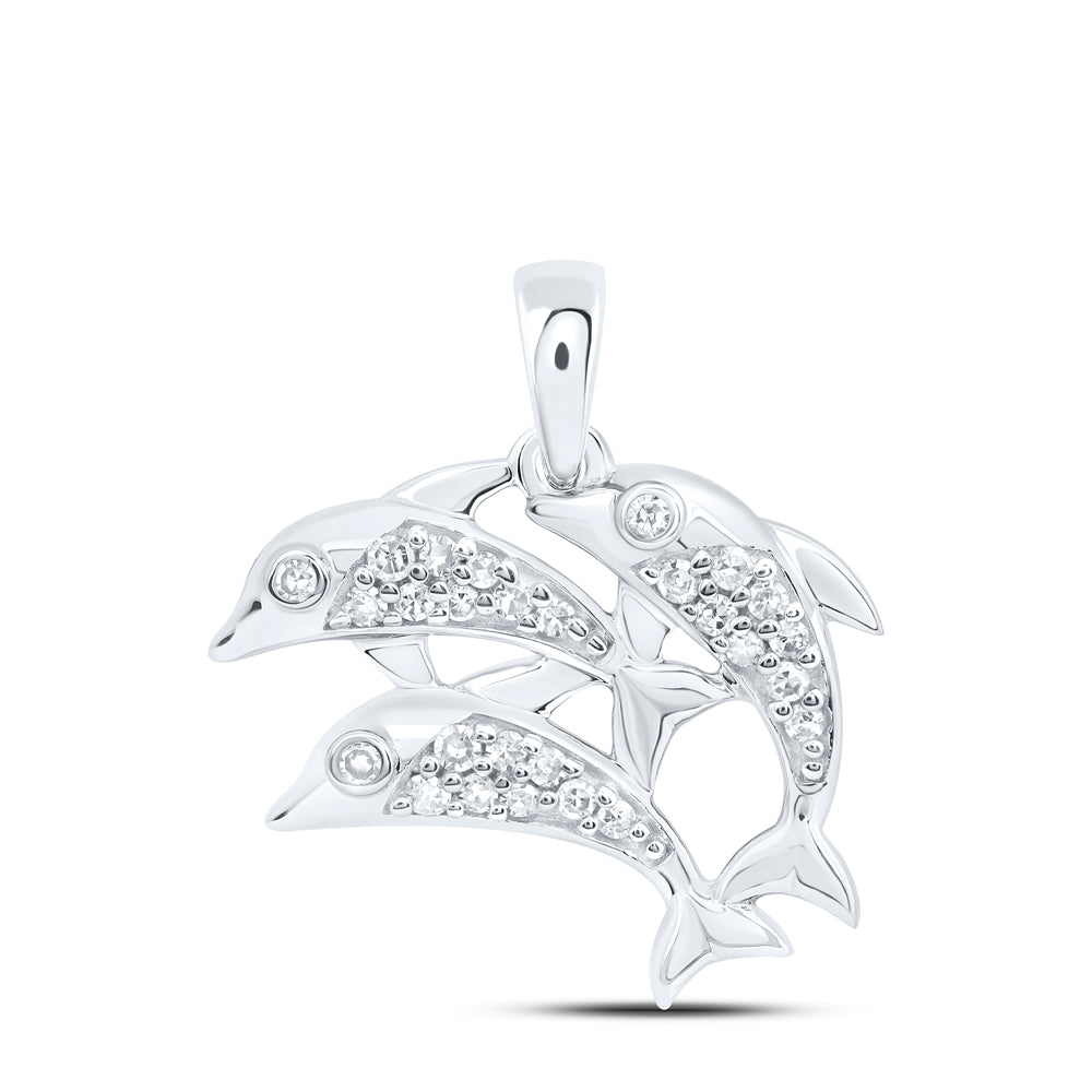 1/8CTW-DIA NK GIFT DOLPHIN PENDANT