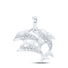 1/8CTW-DIA NK GIFT DOLPHIN PENDANT