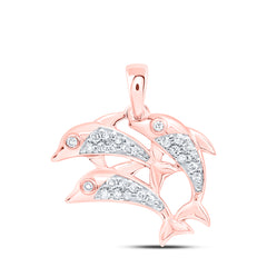 1/8CTW-DIA NK GIFT DOLPHIN PENDANT