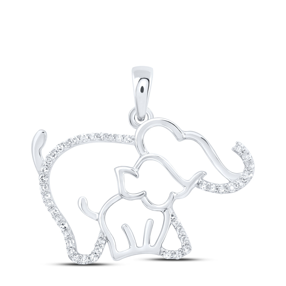 1/8CTW-DIA NK GIFT ELEPHANT PENDANT