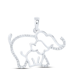 1/8CTW-DIA NK GIFT ELEPHANT PENDANT