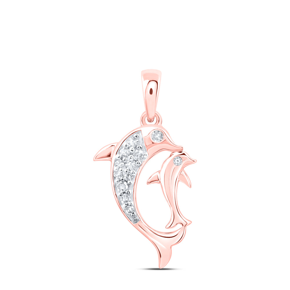 1/12CTW-DIA NK GIFT DOLPHIN PENDANT