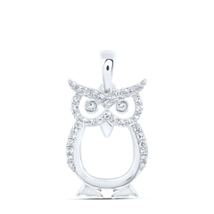 1/6CTW-DIA NK GIFT OWL PENDANT