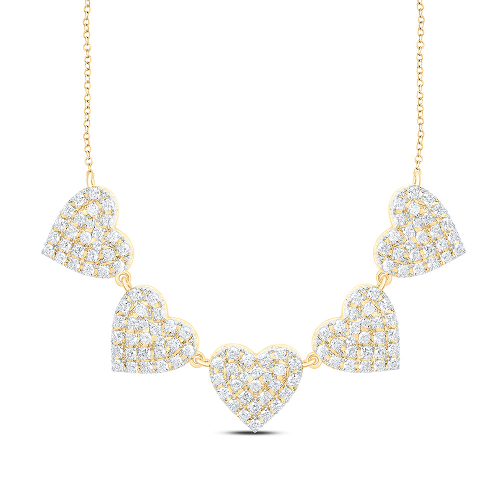 1 1/4CTW-DIA NK HEART NECKLACE (18INCH)