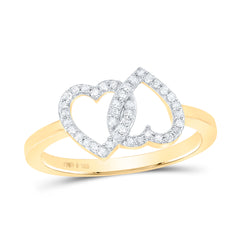 1/6CTW-DIA P1 GIFT HEART RING