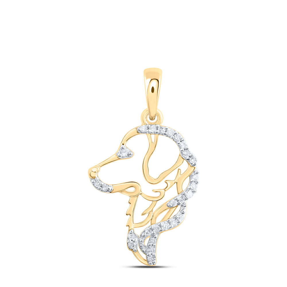 1/12CTW-DIA NK GIFT DOG PENDANT