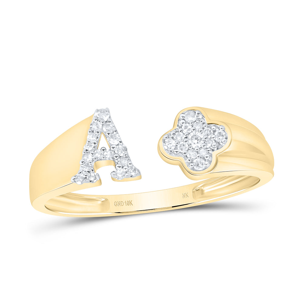 1/10CTW-DIA NK GIFT INITIAL "A" LADIES RING