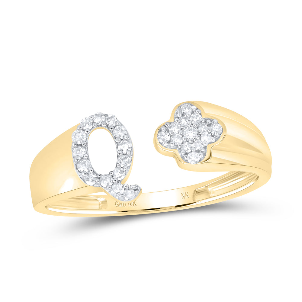 1/8CTW-DIA NK GIFT INITIAL "Q" LADIES RING