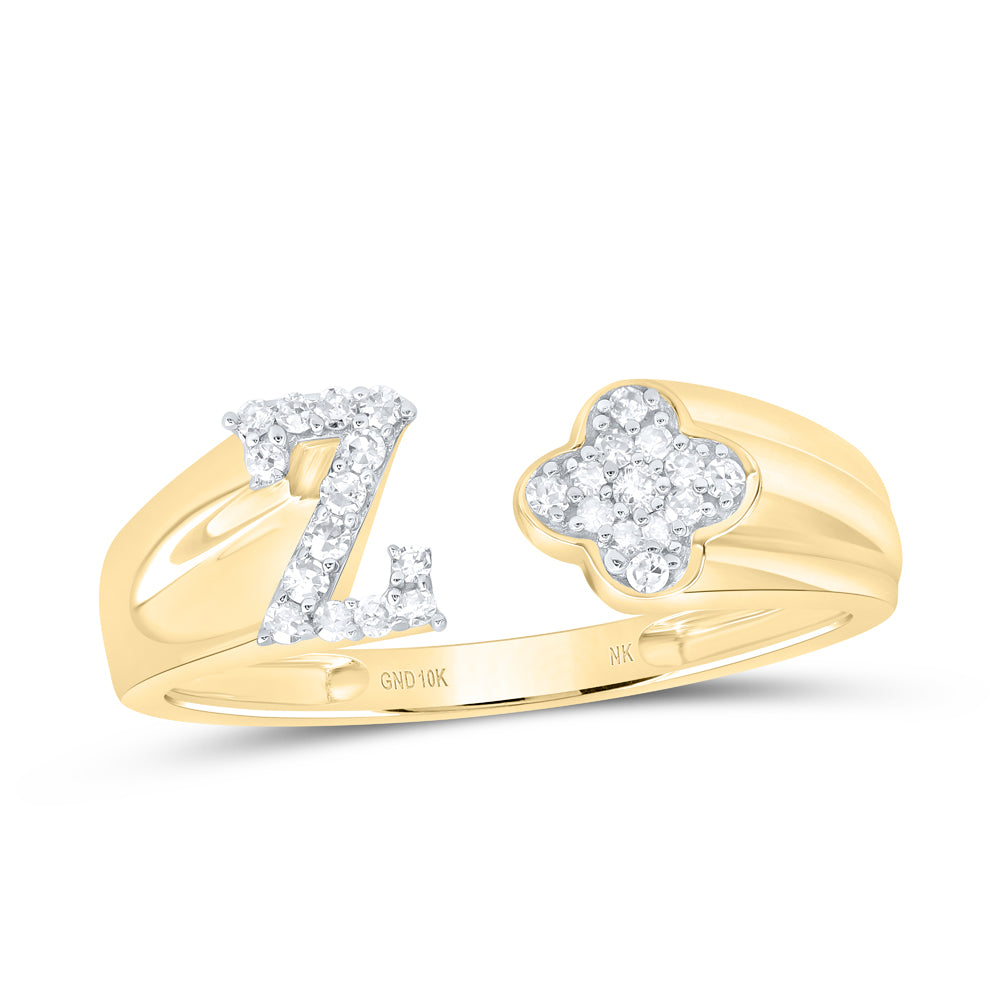 1/8CTW-DIA NK GIFT INITIAL "Z" LADIES RING