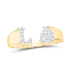 1/10CTW-DIA NK GIFT INITIAL "L" LADIES RING