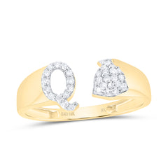 1/6CTW-DIA NK GIFT INITIAL "Q" LADIES RING
