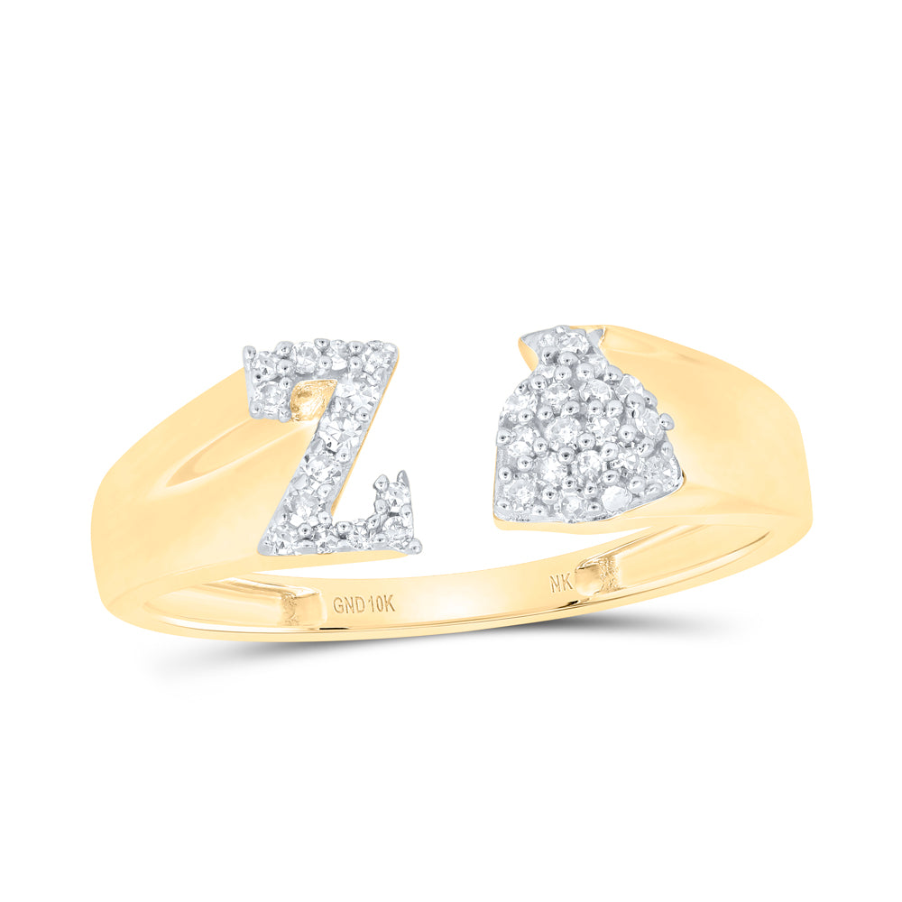 1/8CTW-DIA NK GIFT INITIAL "Z" LADIES RING
