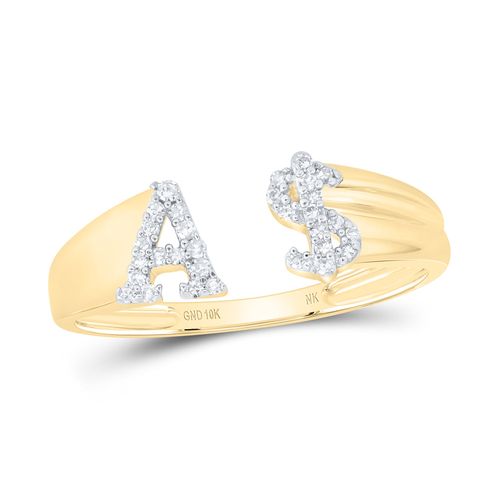 1/10CTW-DIA NK GIFT INITIAL "A" LADIES DOLLAR RING
