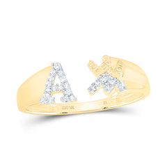 1/10CTW-DIA NK GIFT INITIAL "A" LADIES RING