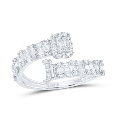 10k Gold 1/2 CTW-Natural Diamond Fashion Initial "J" Ladies Cuff Ring Gram