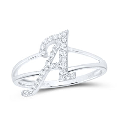 1/5CTW-DIA NK GIFT INITIAL "A" LADIES RING