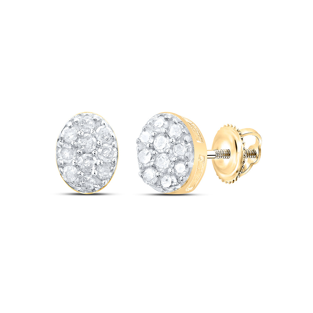 1/10CTW-DIA P1 GIFT OVAL STUD EARRING